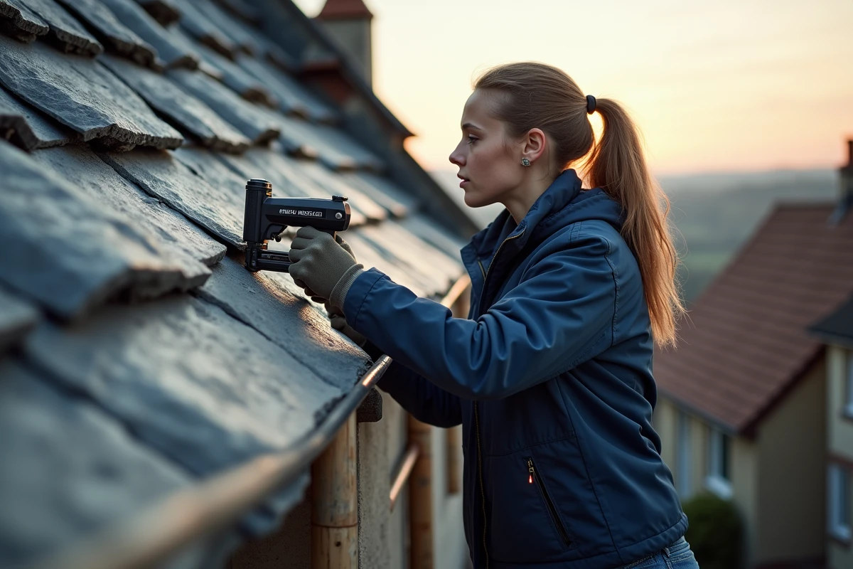 Jeune femme appliquant l