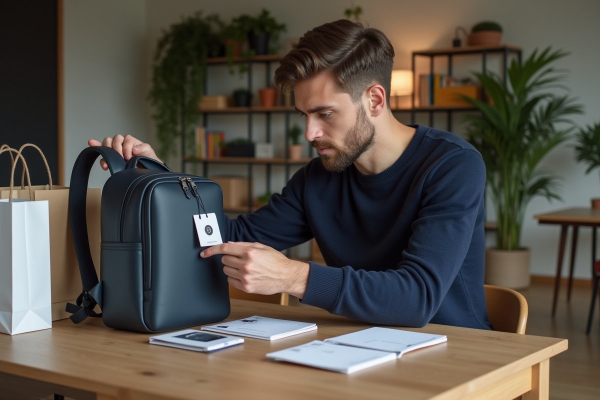 Jeune homme examinant l